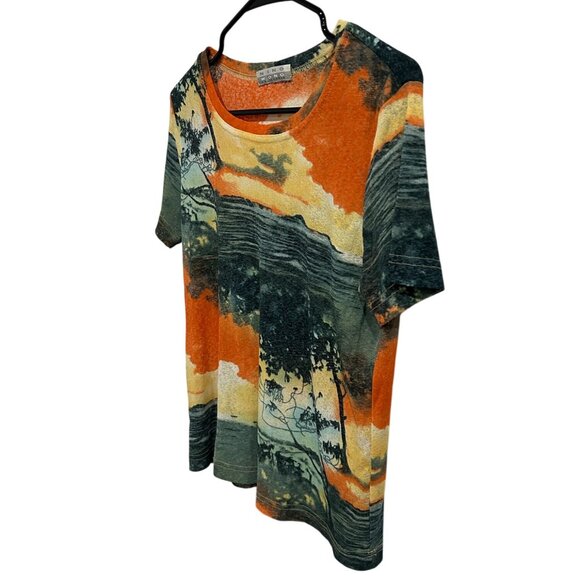 Nino Wong California Scenic Graphic Print Medium T-Shirt Multicolor Relaxed Fit - Picture 3 of 8